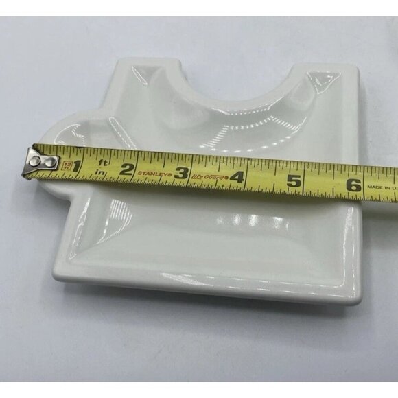 Vintage Syracuse China Set 4 Ceramic 5” X 6” Puzzle Piece Appetizer Plates USA - Picture 12 of 16